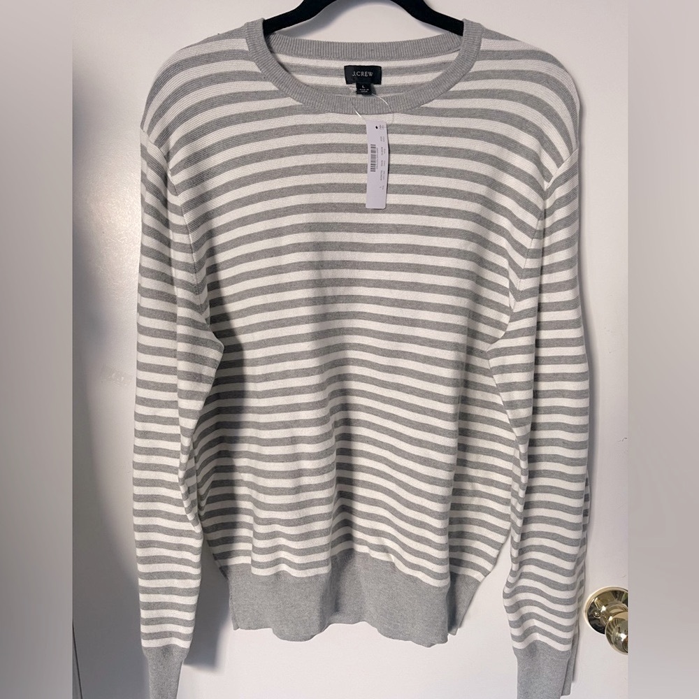 NWT J. Men’s Crew Knit Stitch Crewneck Sweater Size L